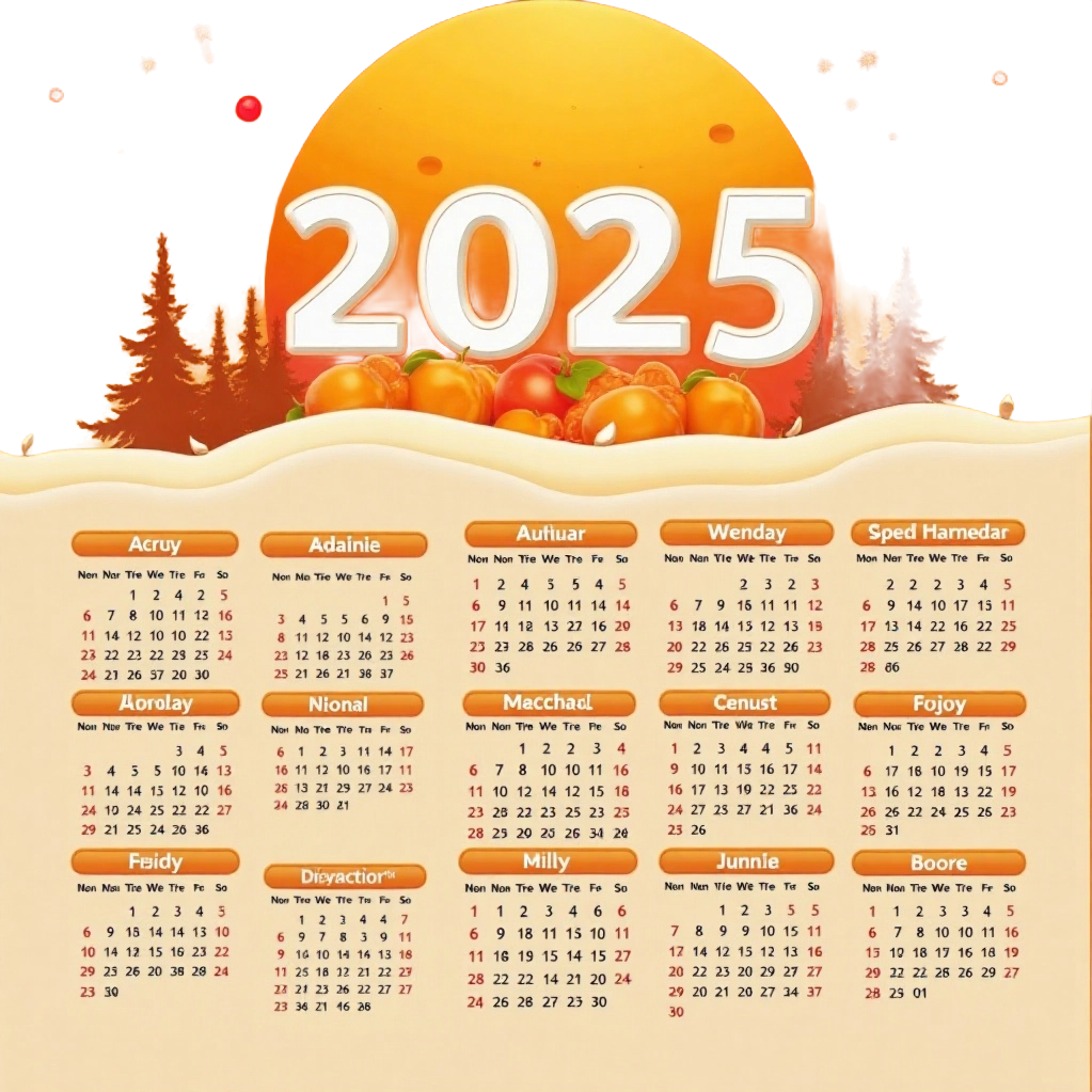 2025 Calendar with Winter Theme